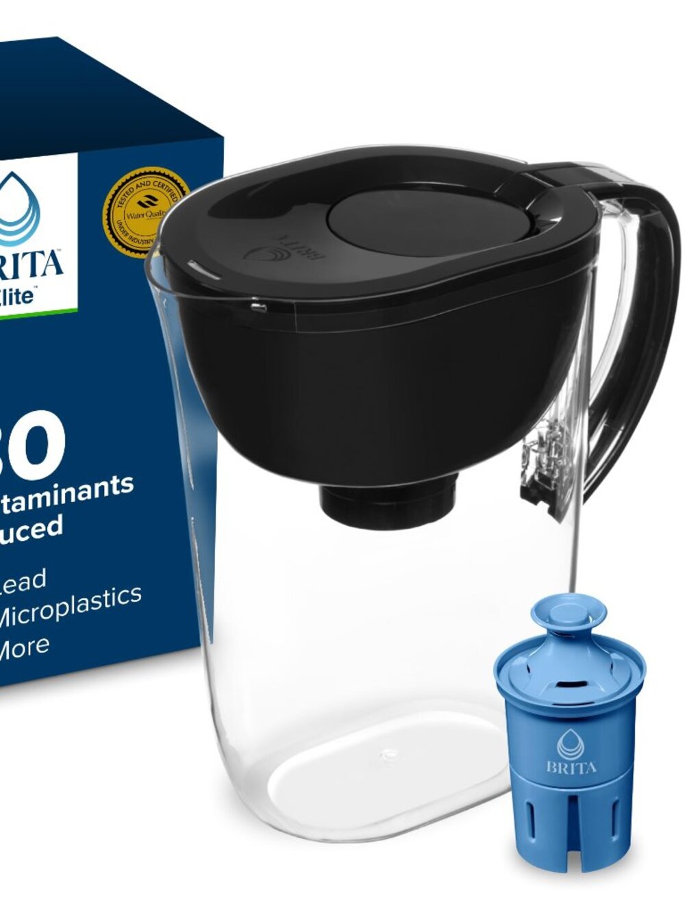 Brita Everyday Elite Water Filter Pitcher, Removes 99% of Lead,10 CUP